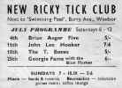 Ricky Tick Club advert